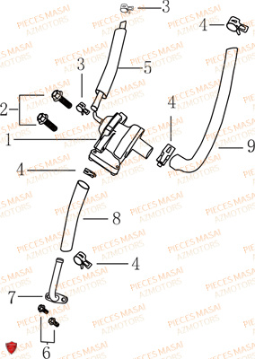 INJECTION D AIR SECONDAIRE MASAI DARK ROD 125