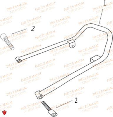 Poignees De Maintien MASAI Pièces Moto DARK ROD 125cc