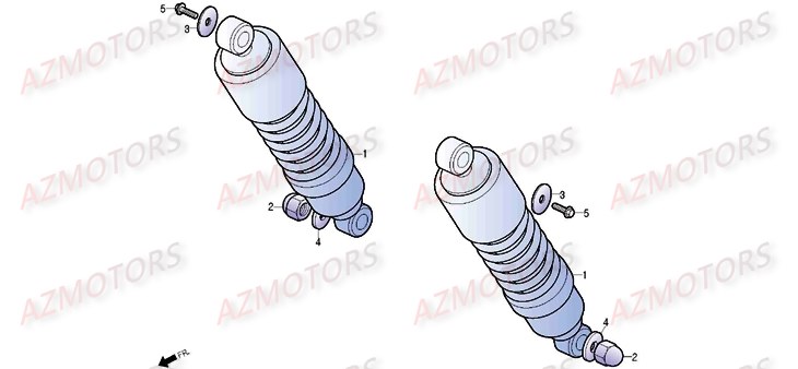 Amortisseur DAELIM Pièces Moto DAELIM DAYSTAR 125cc_2013/2014
