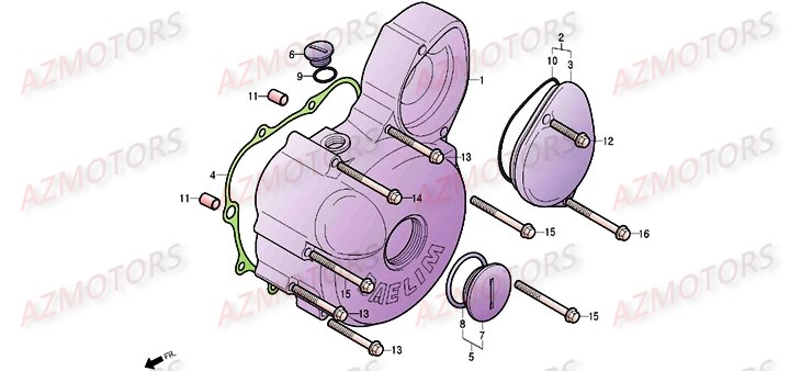 Carter Alternateur DAELIM Pièces Moto DAELIM DAYSTAR 125cc_2013/2014
