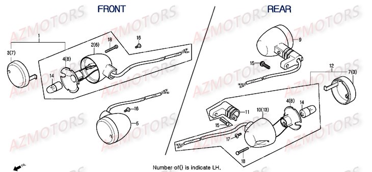 Clignotants DAELIM Pièces Moto DAELIM DAYSTAR 125cc_2013/2014
