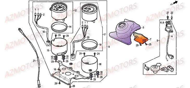 Compteur DAELIM Pièces Moto DAELIM DAYSTAR 125cc_2013/2014
