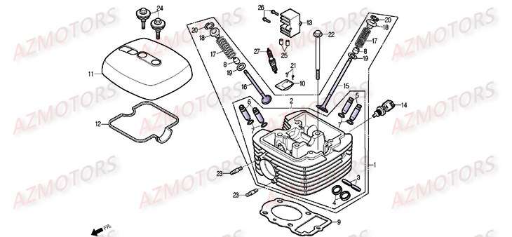 Culasse DAELIM Pièces Moto DAELIM DAYSTAR 125cc_2013/2014
