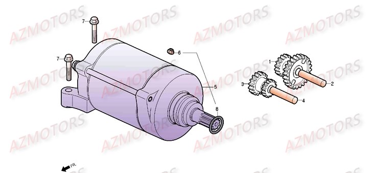 Demarreur DAELIM Pièces Moto DAELIM DAYSTAR 125cc_2013/2014
