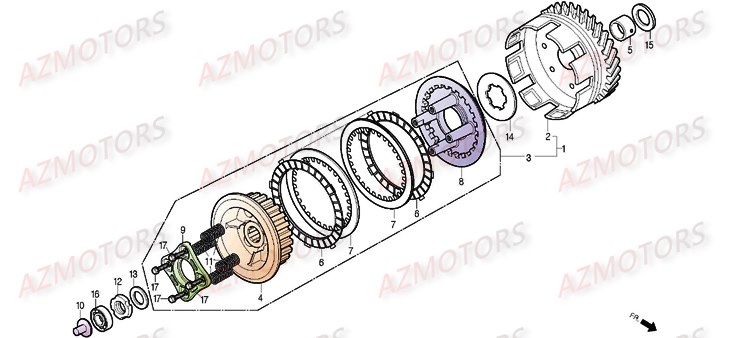 Embrayage DAELIM Pièces Moto DAELIM DAYSTAR 125cc_2013/2014
