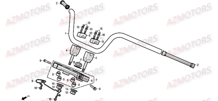 Guidon DAELIM Pièces Moto DAELIM DAYSTAR 125cc_2013/2014
