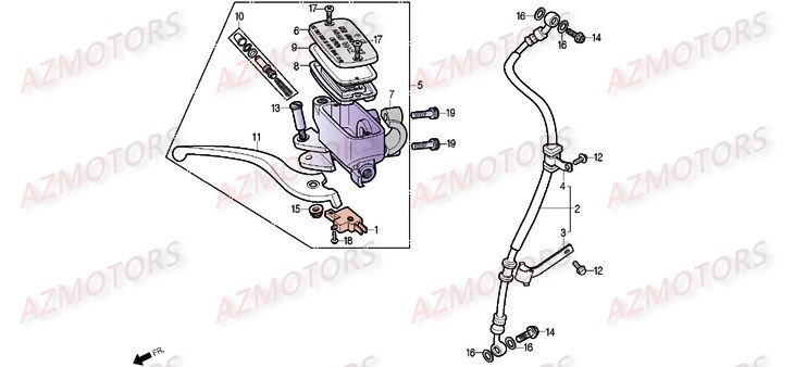 Maitre Cylindre Avant DAELIM Pièces Moto DAELIM DAYSTAR 125cc_2013/2014
