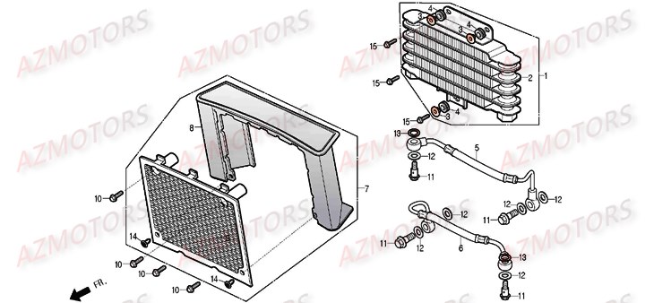 Radiateur DAELIM Pièces Moto DAELIM DAYSTAR 125cc_2013/2014
