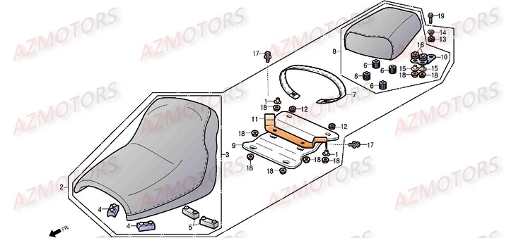 Selle DAELIM Pièces Moto DAELIM DAYSTAR 125cc_2013/2014
