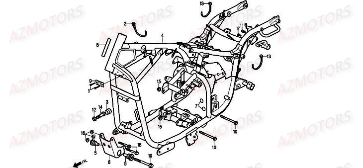 Chassis DAELIM Pièces Moto DAELIM DAYSTAR 125cc ANNIVERSARY