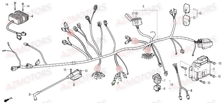 EQUIPEMENT_ELECTRIQUE DAELIM Pièces Moto DAELIM DAYSTAR 125cc Black Plus