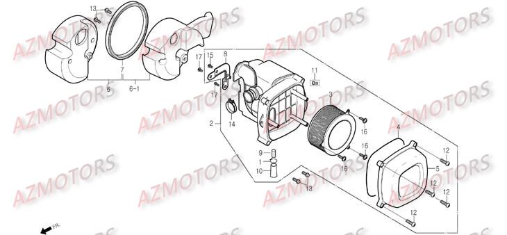 Filtre A Air DAELIM Pièces Moto DAELIM DAYSTAR Carbu 125cc
