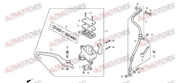 Maitre Cylindre Avant DAELIM Pièces Moto DAELIM DAYSTAR Carbu 125cc
