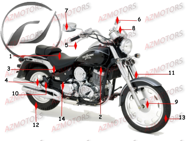 Consommables DAELIM Pièces Moto DAELIM DAYSTAR Injection 125cc 2008/2012
