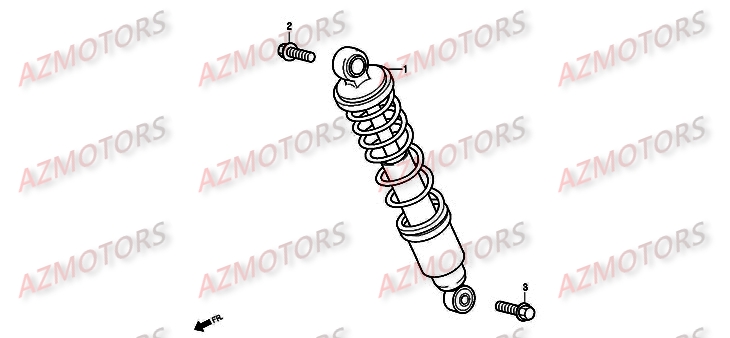 Amortisseur DAELIM Pièces Moto DAELIM DAYSTAR Injection 125cc 2008/2012
