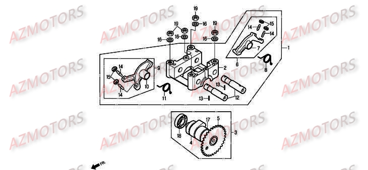 Arbre A Cames DAELIM Pièces Moto DAELIM DAYSTAR Injection 125cc 2008/2012
