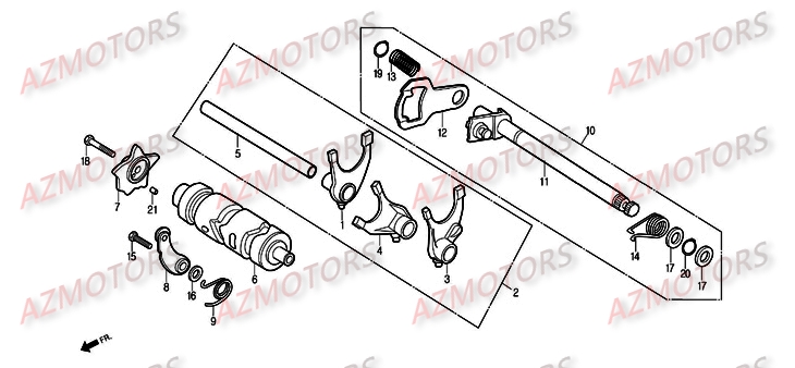 Axe Selection DAELIM Pièces Moto DAELIM DAYSTAR Injection 125cc 2008/2012
