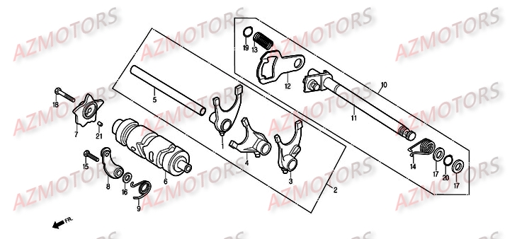 Axe Selection DAELIM Pièces Moto DAELIM DAYSTAR Injection 125cc 2008/2012
