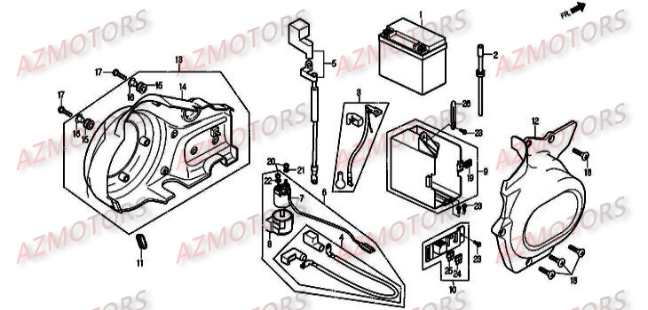 Batterie Relais DAELIM Pièces Moto DAELIM DAYSTAR Injection 125cc 2008/2012
