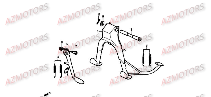 Bequille DAELIM Pièces Moto DAELIM DAYSTAR Injection 125cc 2008/2012
