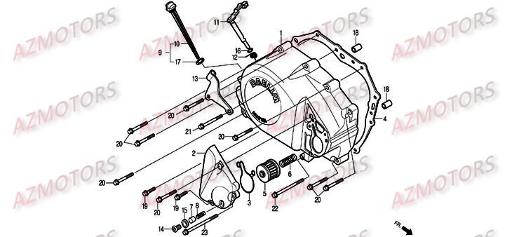 Carter Embrayage DAELIM Pièces Moto DAELIM DAYSTAR Injection 125cc 2008/2012
