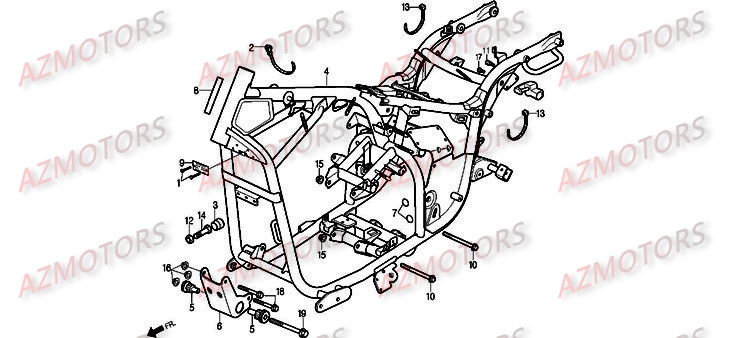 Chassis DAELIM Pièces Moto DAELIM DAYSTAR Injection 125cc 2008/2012
