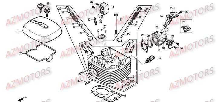 Culasse DAELIM Pièces Moto DAELIM DAYSTAR Injection 125cc 2008/2012
