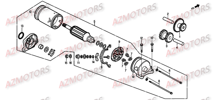 Demarreur DAELIM Pièces Moto DAELIM DAYSTAR Injection 125cc 2008/2012
