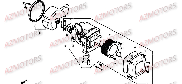 Filtre A Air DAELIM Pièces Moto DAELIM DAYSTAR Injection 125cc 2008/2012
