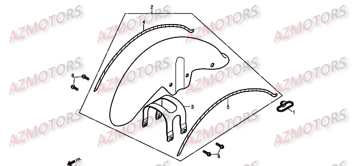 Garde Boue Avant DAELIM Pièces Moto DAELIM DAYSTAR Injection 125cc 2008/2012
