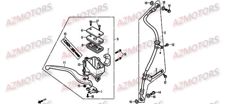 Maitre Cylindre Avant DAELIM Pièces Moto DAELIM DAYSTAR Injection 125cc 2008/2012
