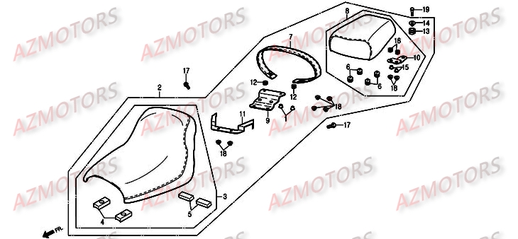 Selle DAELIM Pièces Moto DAELIM DAYSTAR Injection 125cc 2008/2012
