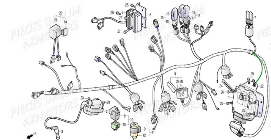 Equipement Electrique DAELIM Pièces Moto DAELIM DAYSTAR 250cc EURO 3
