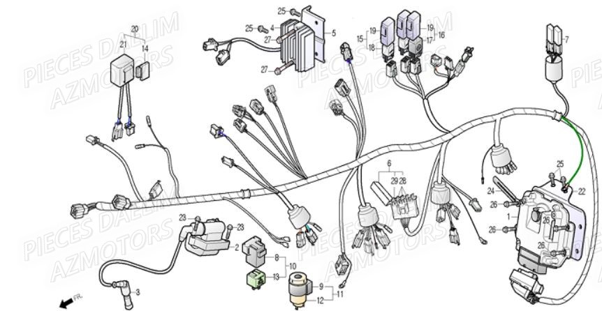 EQUIPEMENT_ELECTRIQUE DAELIM Pièces Moto DAELIM DAYSTAR 250cc EURO 3