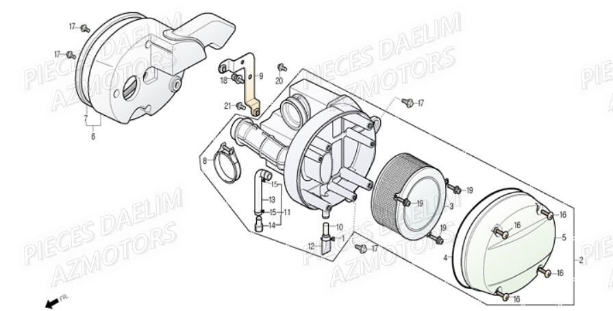Filtre A Air DAELIM Pièces Moto DAELIM DAYSTAR 250cc EURO 3
