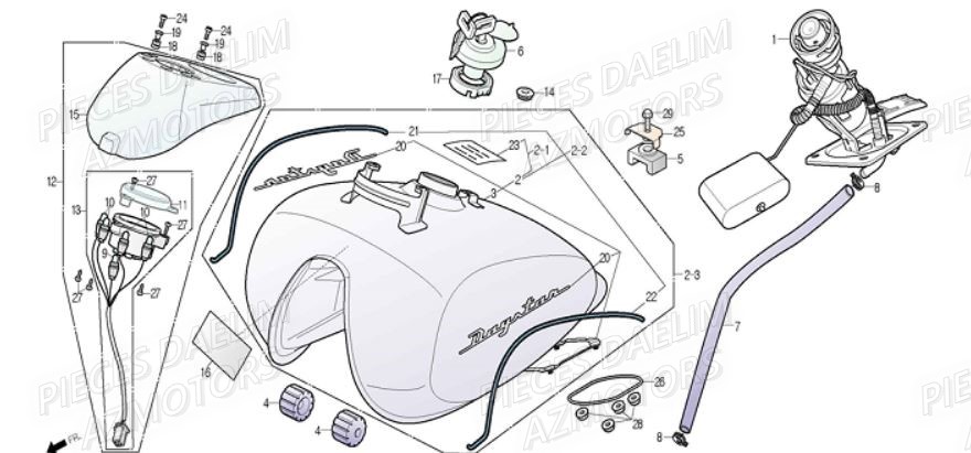 Reservoir DAELIM Pièces Moto DAELIM DAYSTAR 250cc EURO 3
