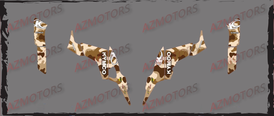 Kit Deco KXR MAXXER 250 Camouflage MARRON AZMOTORS DECO KXR 250