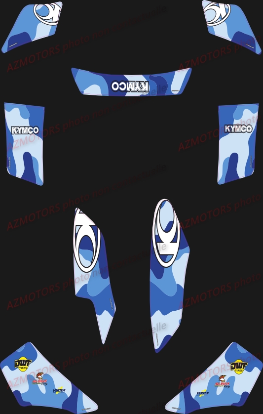 Kit Deco Mxu 250 Camouflage Bleu KYMCO Kit_Deco_KYMCO_Mxu_250