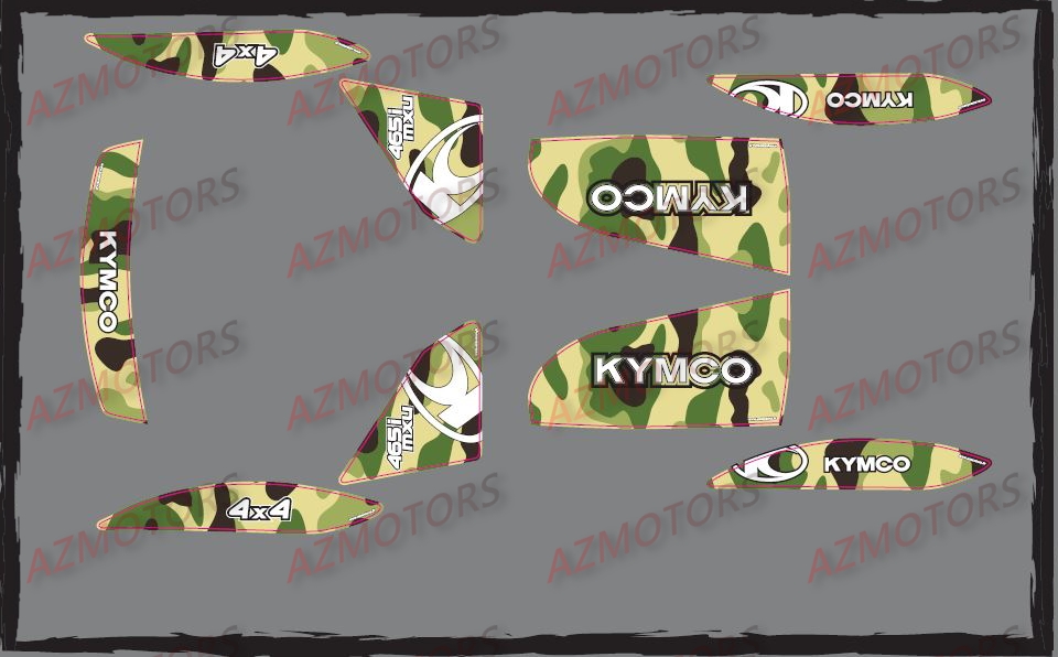 Kit Deco MXU 400 Camouflage VERT AZMOTORS DECO MXU400