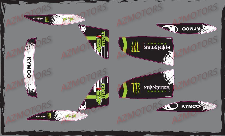 Kit Deco MXU 465 Green Monster AZMOTORS DECO MXU465
