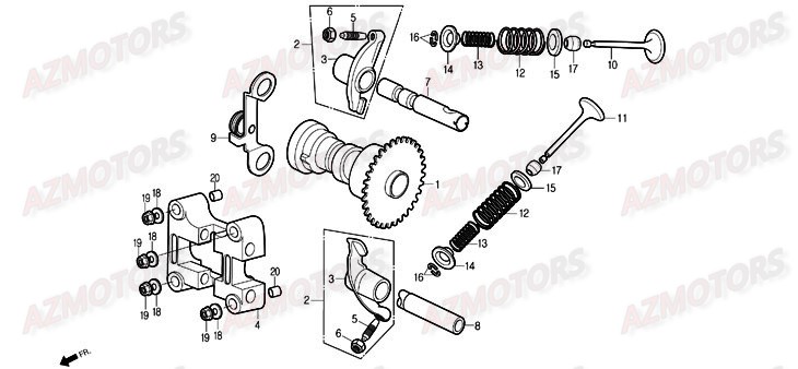 Arbre A Cames DAELIM Pieces Scooter DAELIM Delfino 125cc