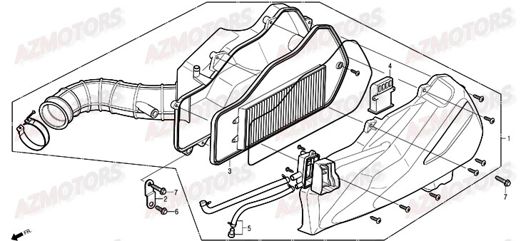 Boitier De Filtre A Air DAELIM Pieces Scooter DAELIM Delfino 125cc