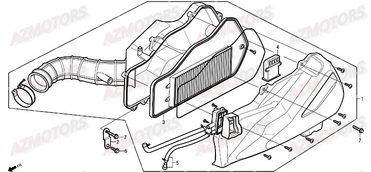 Boitier De Filtre A Air DAELIM Pieces Scooter DAELIM Delfino 125cc