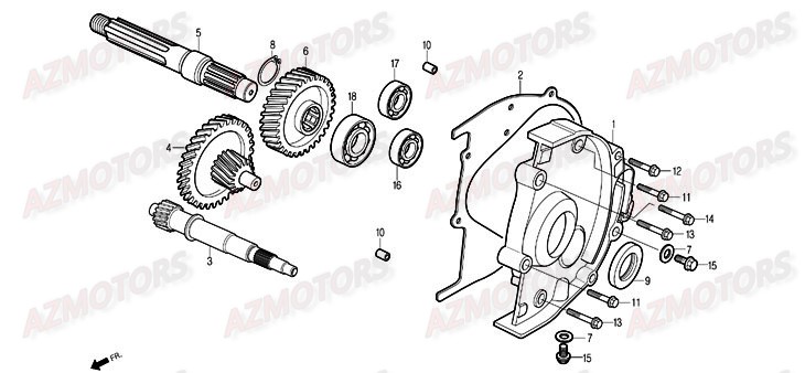 Carter De Transmission DAELIM Pieces Scooter DAELIM Delfino 125cc