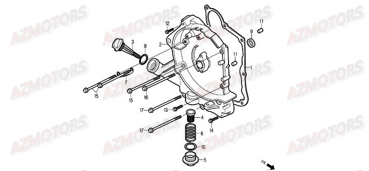 Carter Droit DAELIM Pieces Scooter DAELIM Delfino 125cc