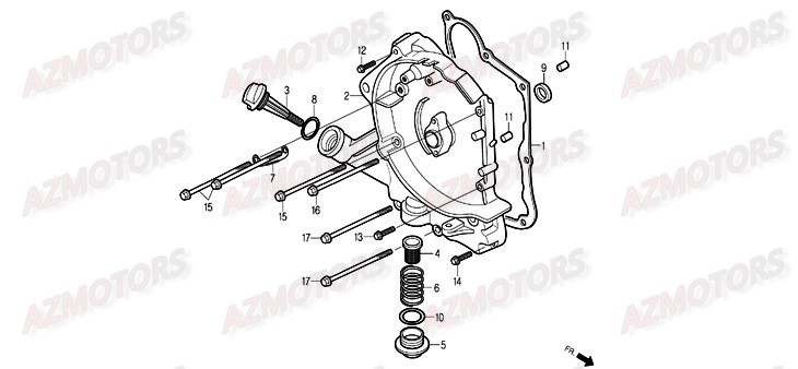 Carter Droit DAELIM Pieces Scooter DAELIM Delfino 125cc