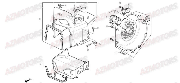 Convoyeur D Air DAELIM Pieces Scooter DAELIM Delfino 125cc