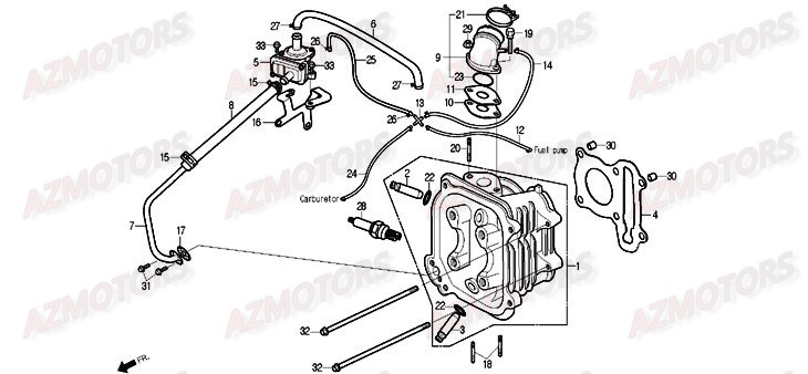 Culasse DAELIM Pieces Scooter DAELIM Delfino 125cc