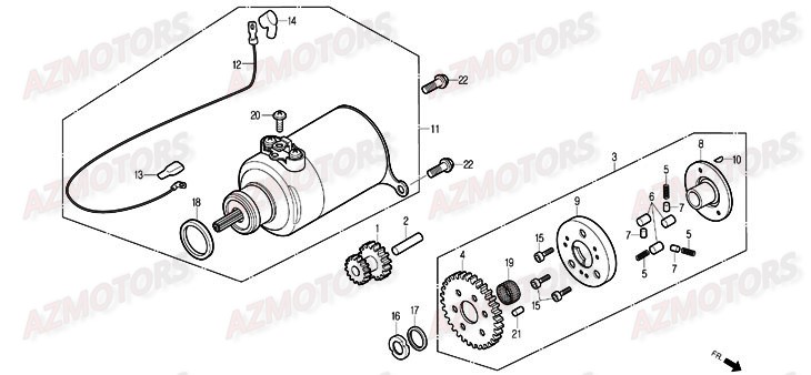 Demarreur DAELIM Pieces Scooter DAELIM Delfino 125cc