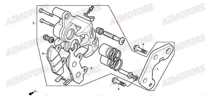 Etrier De Frein Avant DAELIM Pieces Scooter DAELIM Delfino 125cc